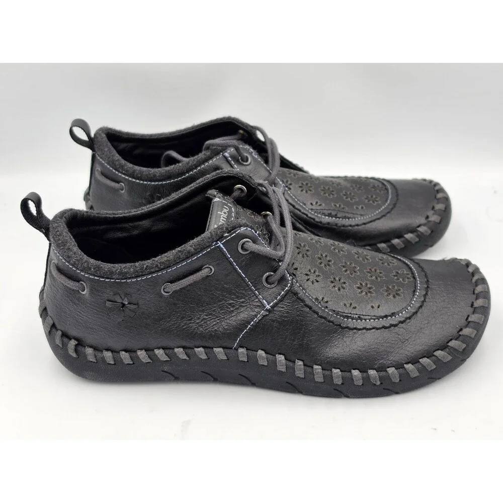 Jambu Mohave Black Lace Up Vegan Comfort Casual Shoes Women's Size 9